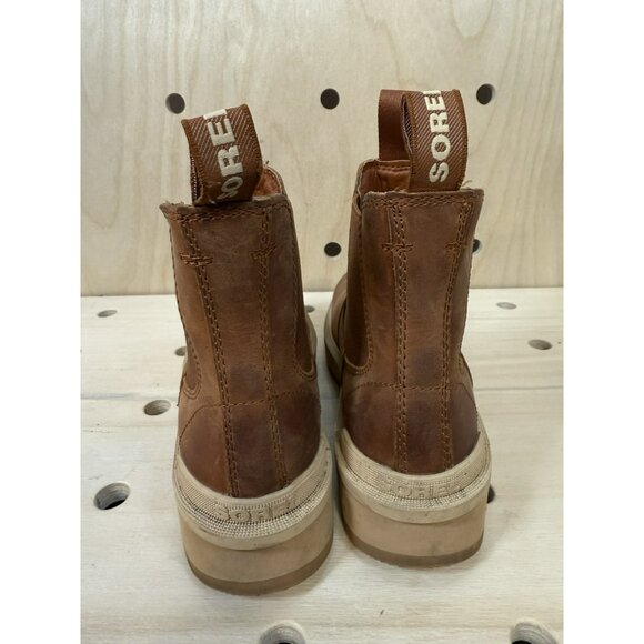 Sorel Women's Hi-Line Chelsea Scorch Tawny Buff Suede Leather Boots Size 7.5 - Picture 9 of 12